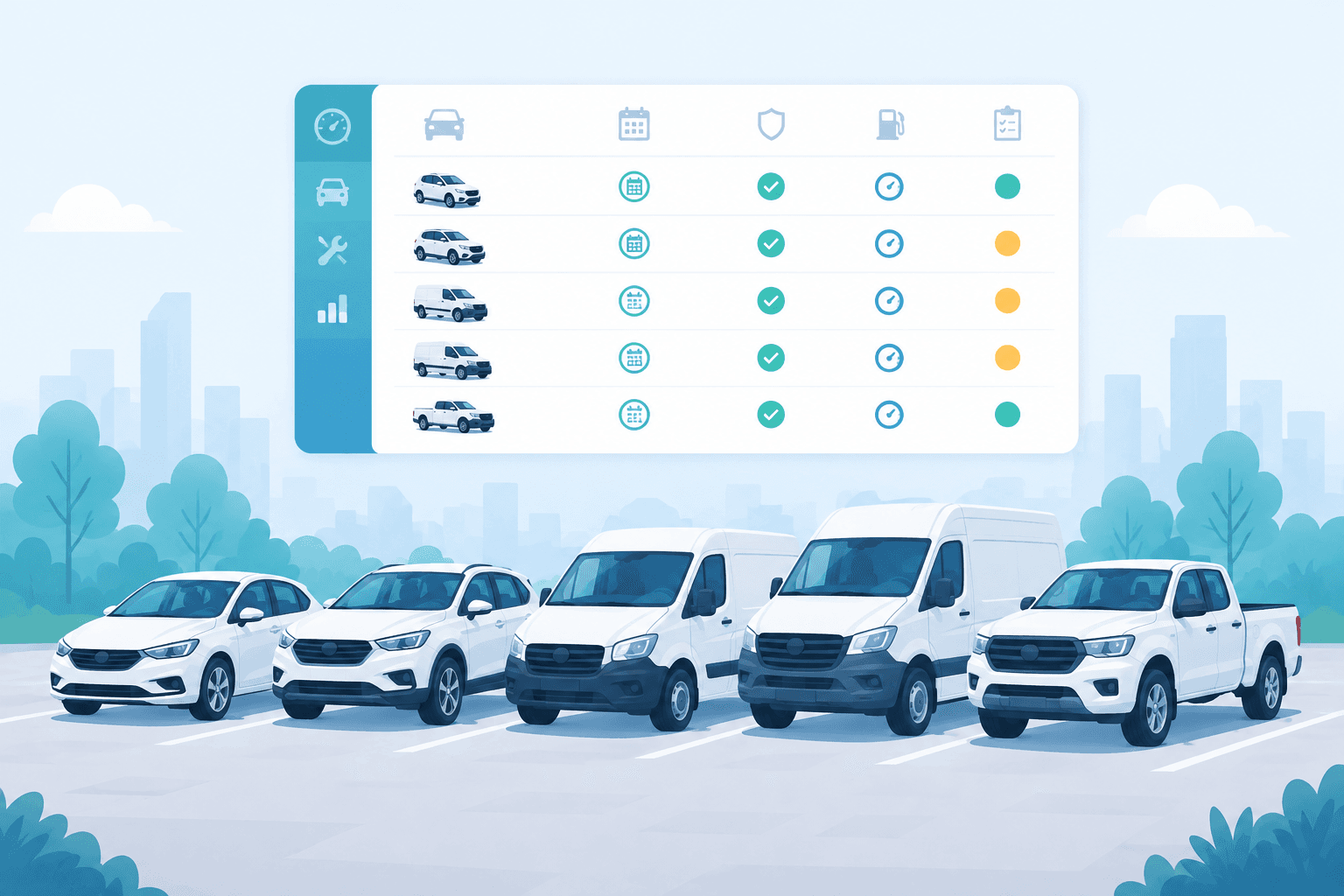 Flota vehicular de la empresa: controlar vencimientos y gastos de hasta 15 autos sin planillas